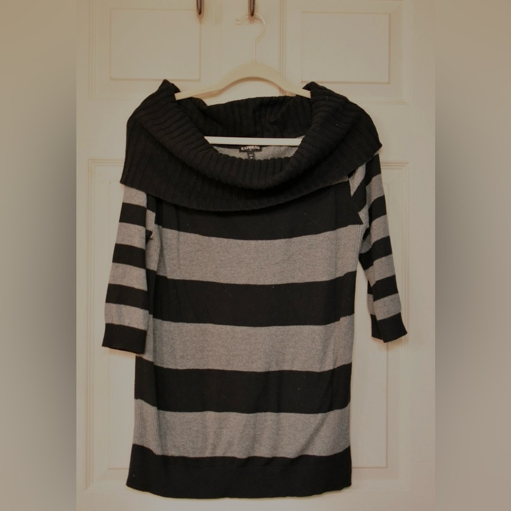 Express sweater/tunic with cowl neck